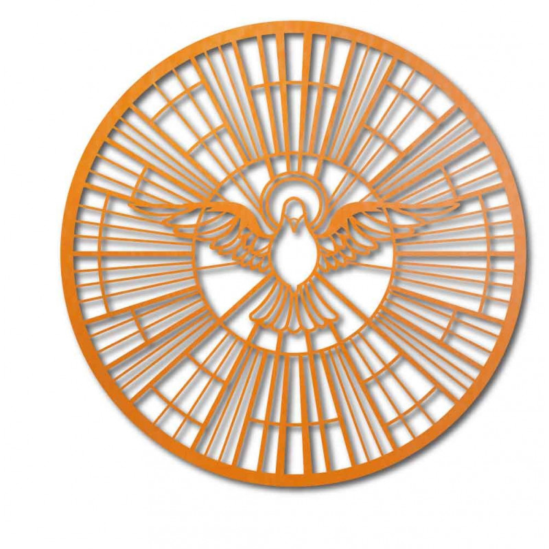 Imagine din lemn a unui porumbel - Simbol al...