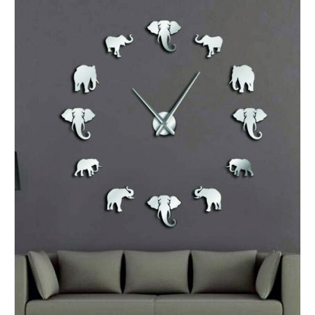 Sentop - Ceas de perete modern pe perete de elefant și aur SZ070
