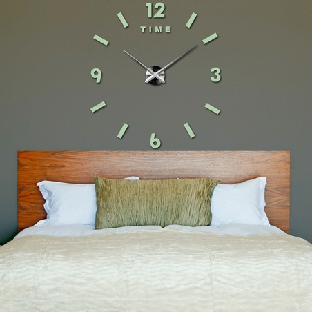 Ceas de perete mare - ceas de perete adeziv 3D modern. Ceasuri de perete pentru bucătărie și ceasuri de perete pentru camera de  Ceas de perete mare - ceas de perete adeziv 3D modern. Ceasuri de perete pentru bucătărie și ceasuri de perete pentru camera de