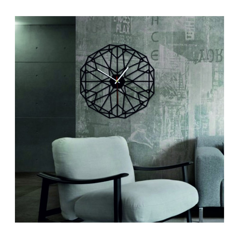 Ceas de perete geometric, de asemenea negru X0097