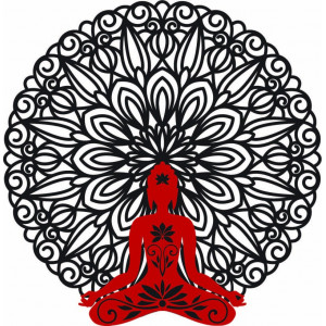 Pictură de perete 3D Buddha în mandala 50, 70, 90 cm 2