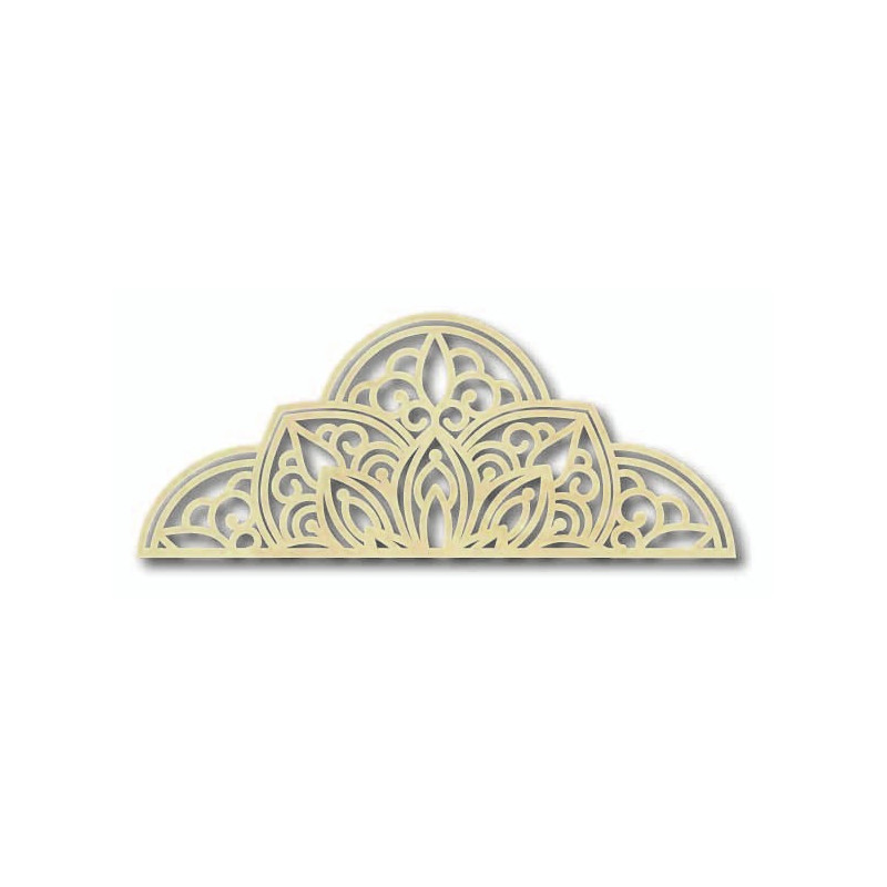 Pictură murală din lemn jumătate de mandală -...