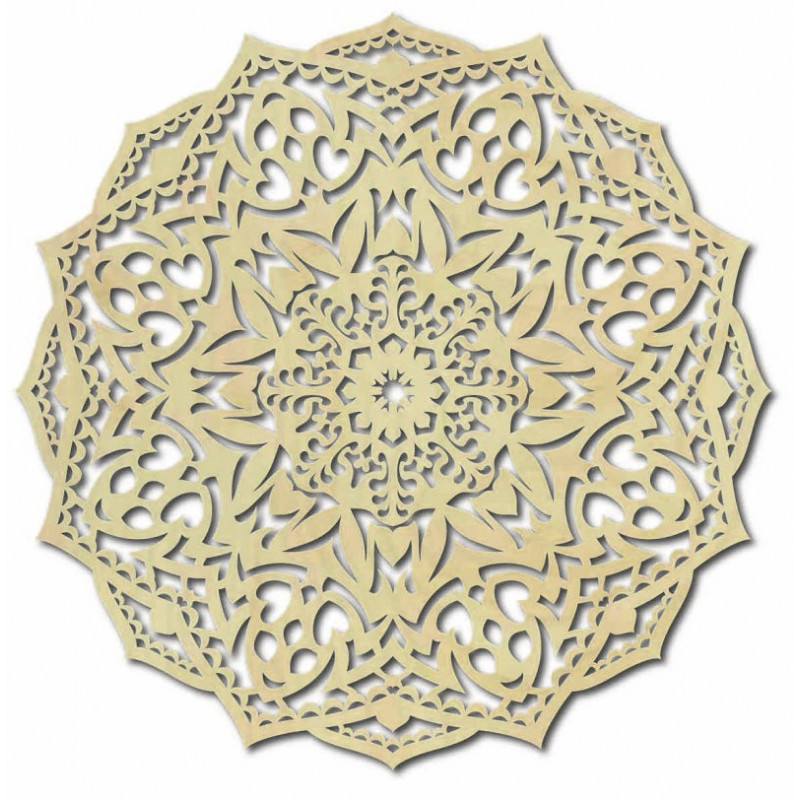 Mandala din lemn pe perete - CIRCEL