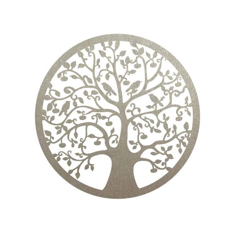 Tablou din lemn cu un copac și păsări - HOJNISŤ