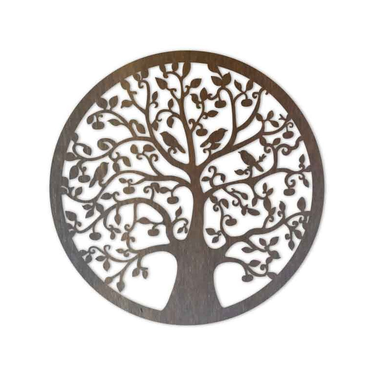 Tablou din lemn cu un copac și păsări - HOJNISŤ