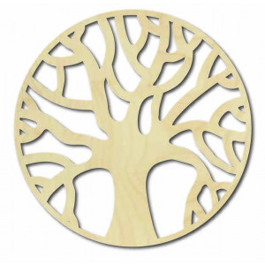 Imagine de perete din lemn de ramuri într-un cerc - POCCITT 2