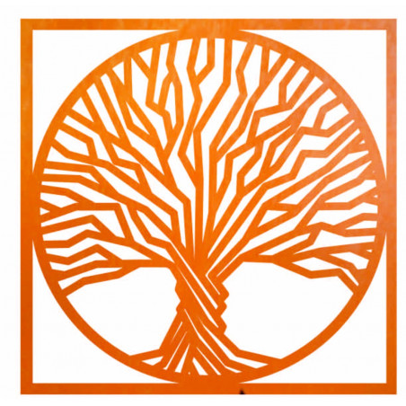 Imagine de perete din lemn a unui copac într-un cadru