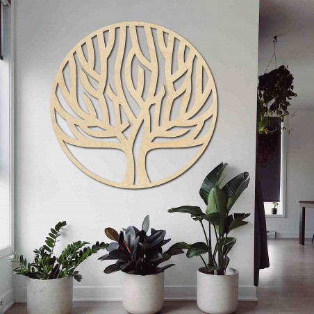 Pictură stilizată din lemn Copacul vieții - HELFOOLL