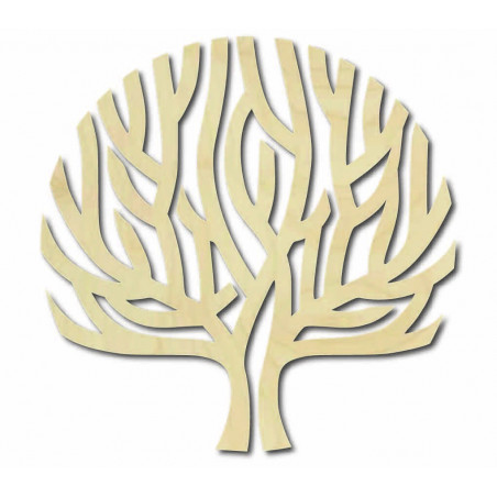 Imagine de perete modernă din lemn copac vânt în ramuri - SINGRO