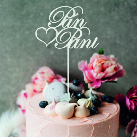 Adâncitură din plastic - decor pentru tort "domn și doamnă" - dimensiune 150 x 222 mm