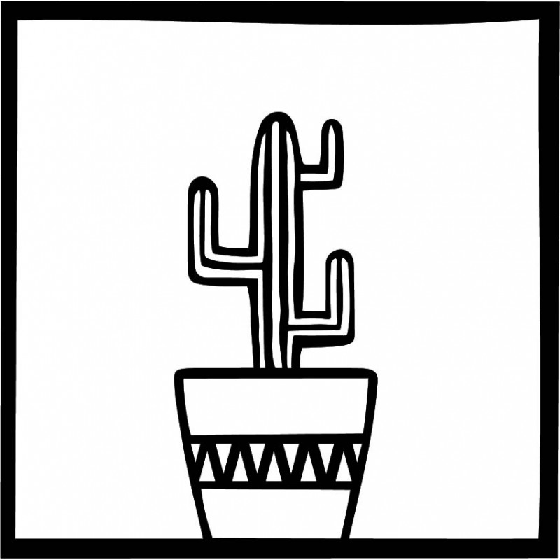 Pictură modernă pe perete - CACTUS ARYO | SENTOP