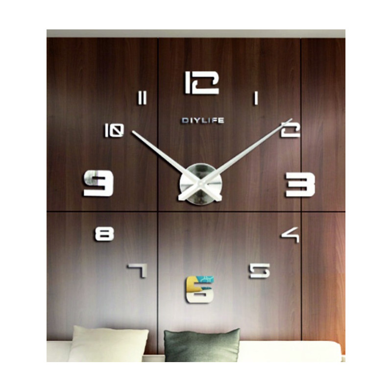 Ceas de perete cu oglindă adezivă PROFI Clocks 3D