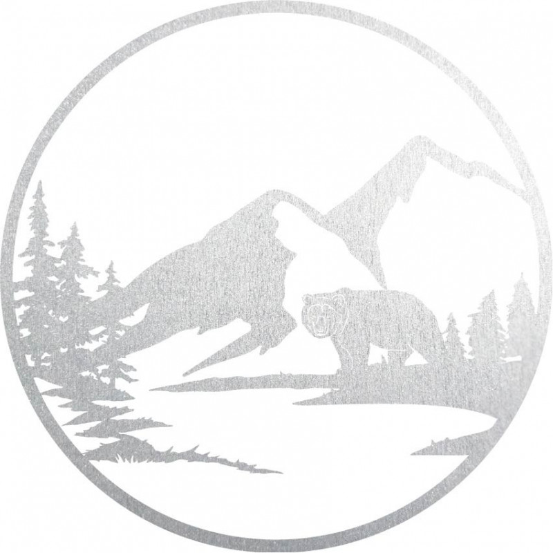 Imagine de perete din lemn a unei siluete de...