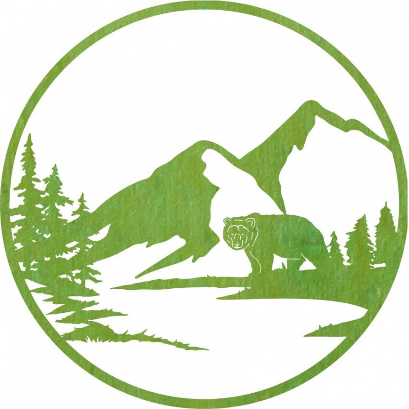 Imagine de perete din lemn a unei siluete de...