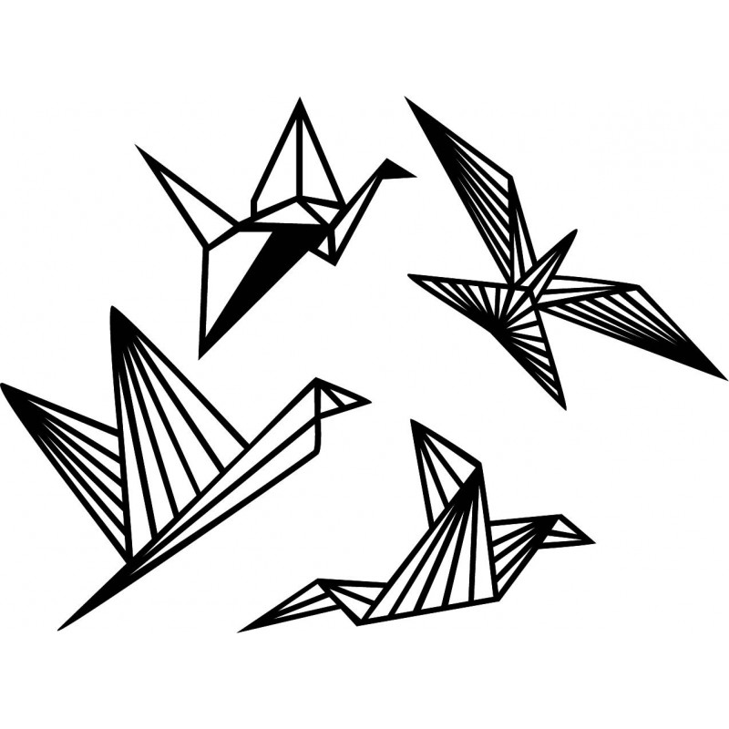 Pictură murală modernă - păsări libere 4 buc -...