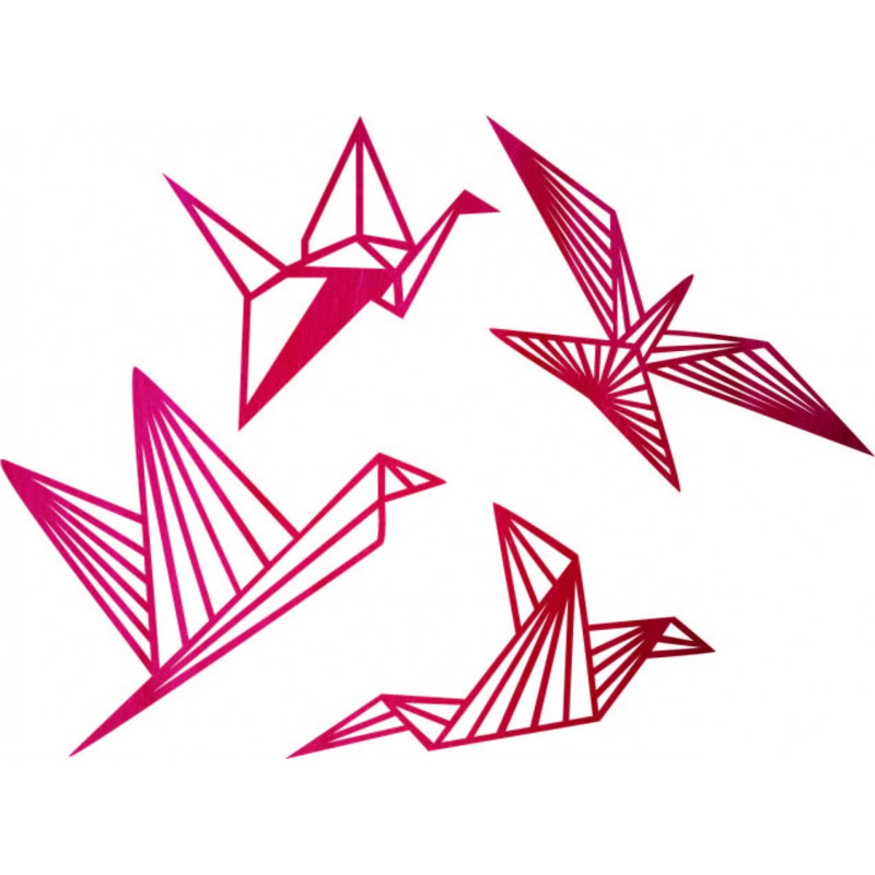 Pictură murală modernă - păsări libere 4 buc -...