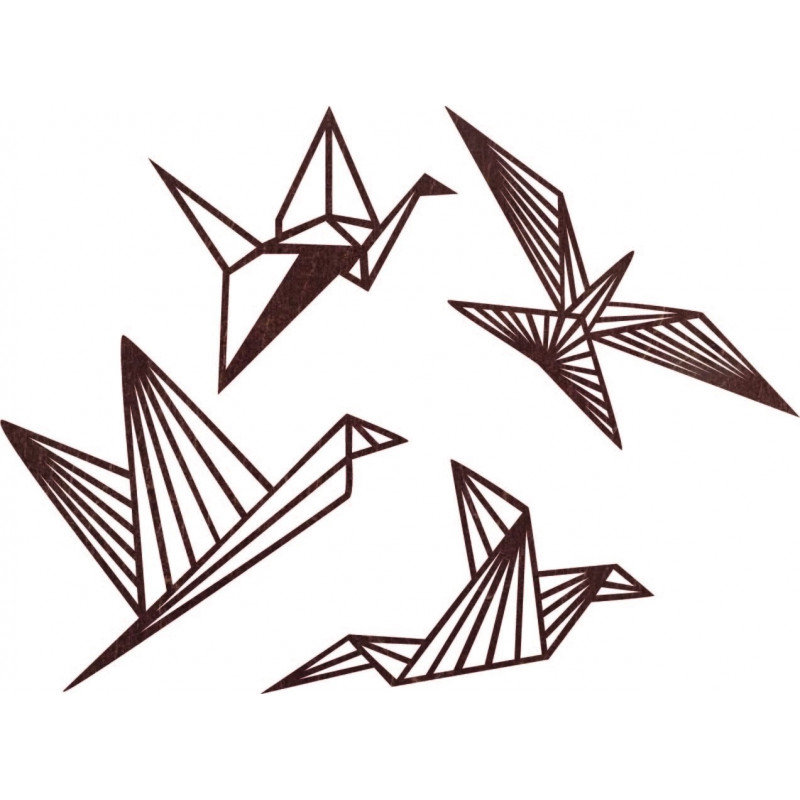 Pictură murală modernă - păsări libere 4 buc -...