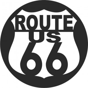 Imagine de perete din lemn U.S. ROUTE 66 2