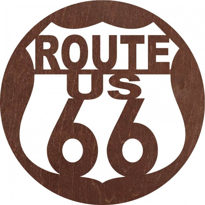Imagine de perete din lemn U.S. ROUTE 66
