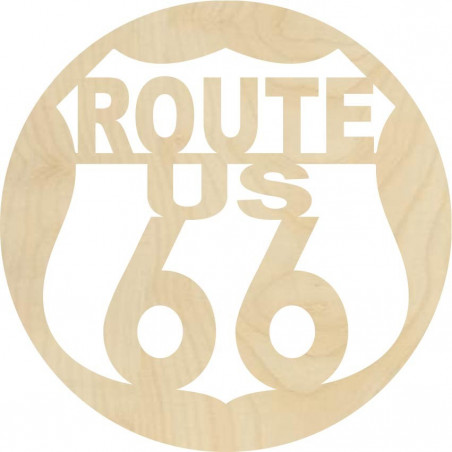 Imagine de perete din lemn U.S. ROUTE 66