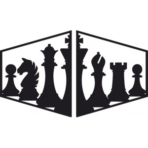 Pictură elegantă pe peretele unei piese de șah - MIVAL |... 2