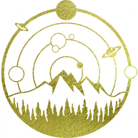 Pictură murală originală a unei planete în spațiu - SILENY