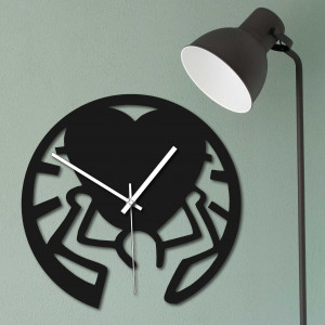 Ceas din lemn - dragoste pe umeri negru și colorat |... 2