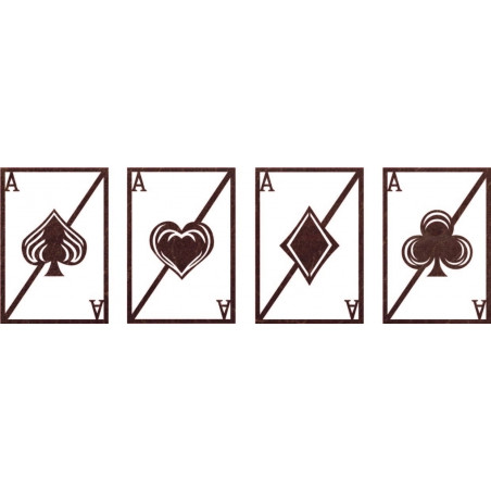 Pictură murală originală în patru părți - cărți de joc | ZOLTON