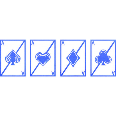 Pictură murală originală în patru părți - cărți de joc | ZOLTON