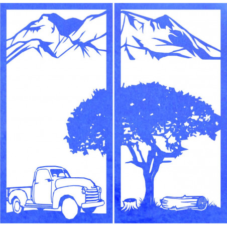 Pictură murală sculptată în două piese, natură - BULISA