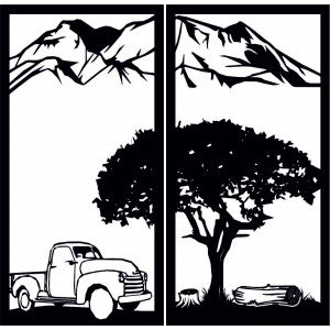 Pictură murală sculptată în două piese, natură - BULISA 2