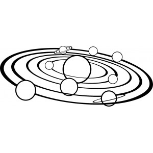 Artă de perete modernă Sistem solar - SOLAR 2
