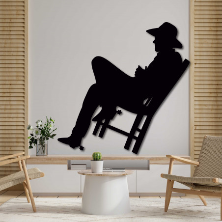 Tablou elegant din lemn pe perete - COWBOY | SENTOP