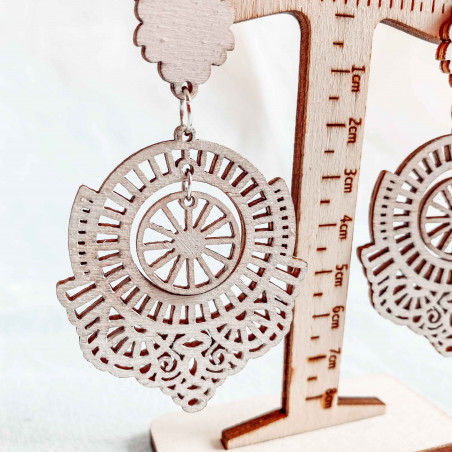 Cercei legați din lemn AVENTIS - MONATY | SENTOP