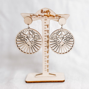 Cercei din pandantiv din lemn LILIEN - MONATY | SENTOP 2