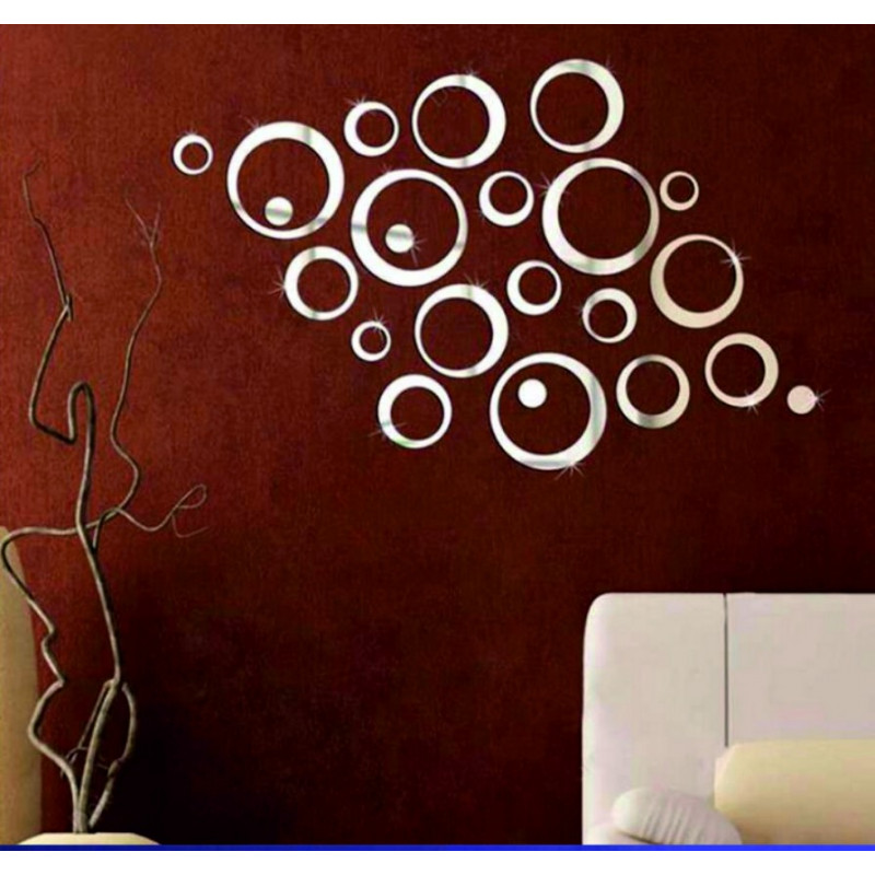 Oglinzi decorative. Autocolante oglinda pe perete ca o imagine sau decor, autocolant 3D acrilic