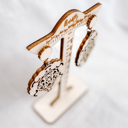 Cercei din pandantiv din lemn AURORA - MONATY | SENTOP