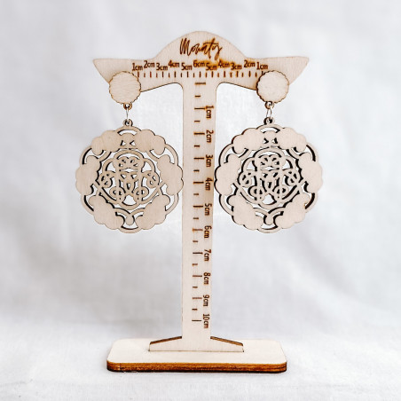 Cercei din pandantiv din lemn AURORA - MONATY | SENTOP