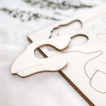 Insert montessori din lemn pentru copii - CAMELEON | SENTOP