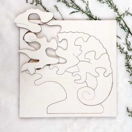 Insert montessori din lemn pentru copii - CAMELEON | SENTOP