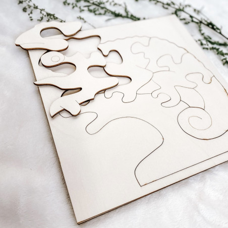 Insert montessori din lemn pentru copii - CAMELEON | SENTOP