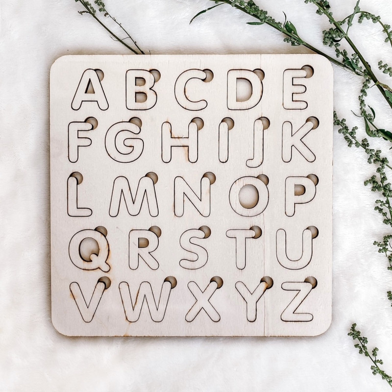 Insert montessori din lemn pentru copii -...