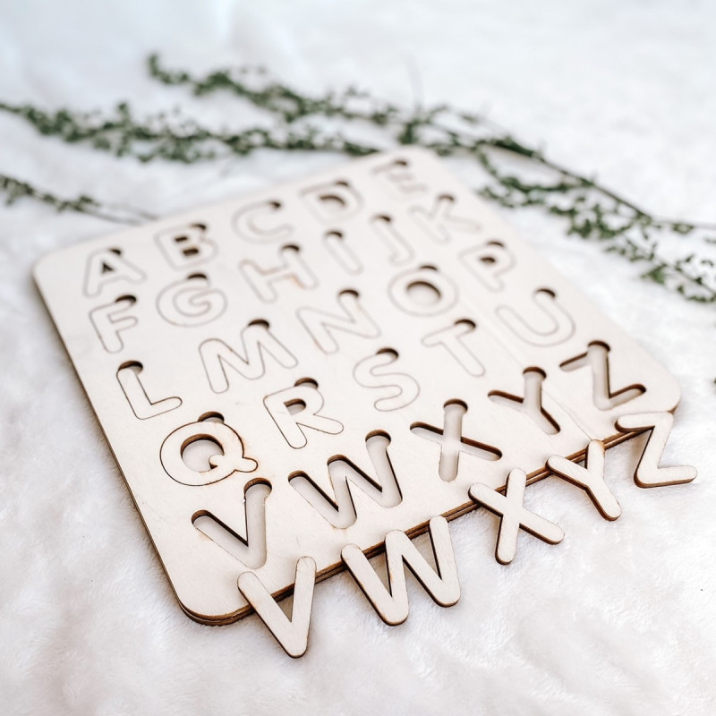 Insert montessori din lemn pentru copii -...