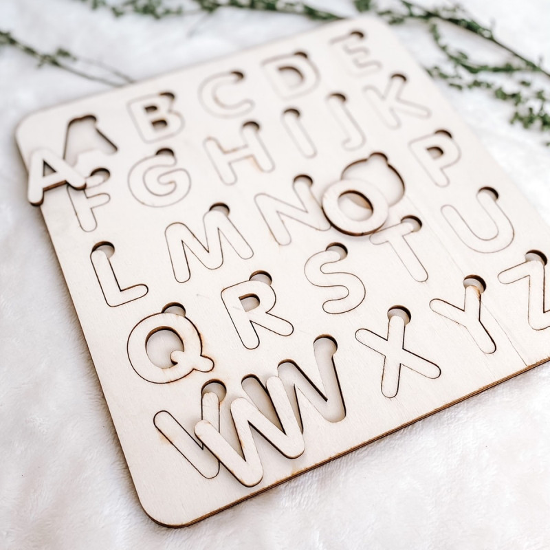 Insert montessori din lemn pentru copii -...