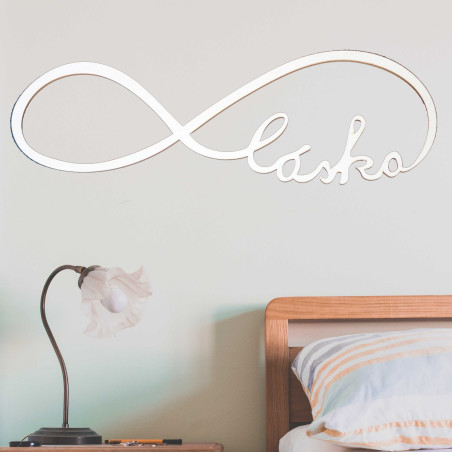 Inscripția de lemn. Iubirea eternă. Dimensiune: 500x 164 mm