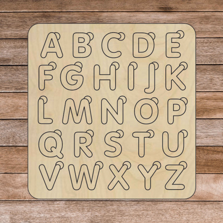 Insert montessori din lemn pentru copii - ALFABETUL | SENTOP