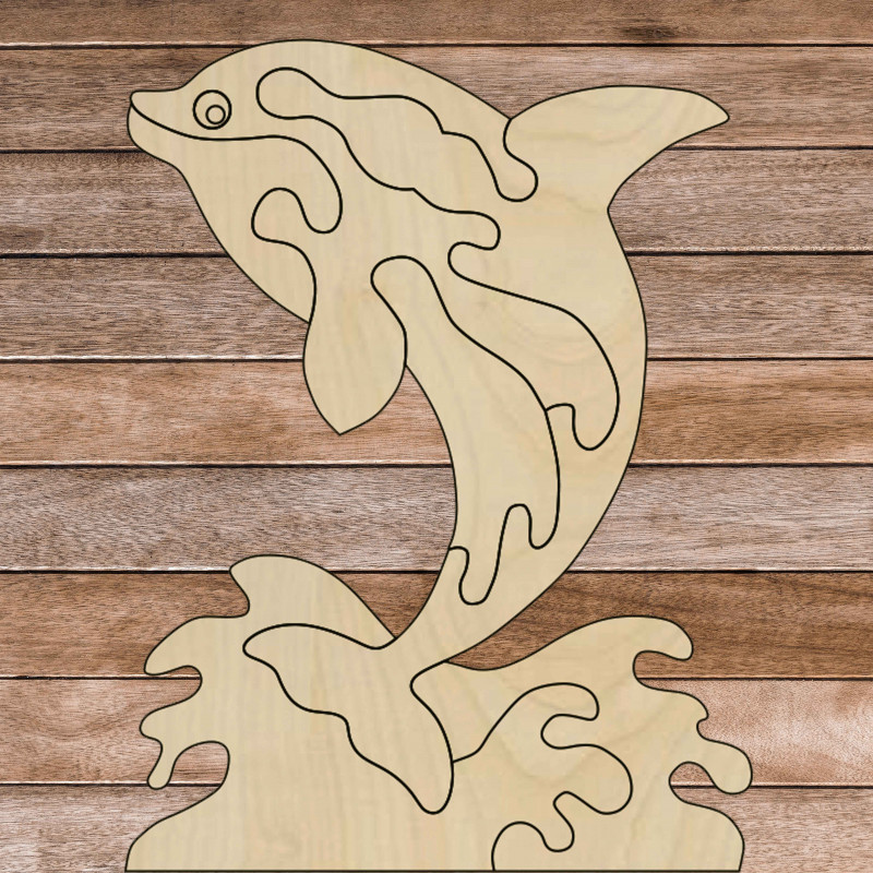 Ajutor senzorial din lemn Montessori - Delfin |...