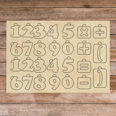 Ajutor senzorial din lemn Montessori - Matematică| SENTOP H017 Plop