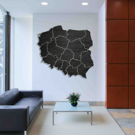 Harta de perete din lemn Republica Polonia - 16 bucăți | SENTOP