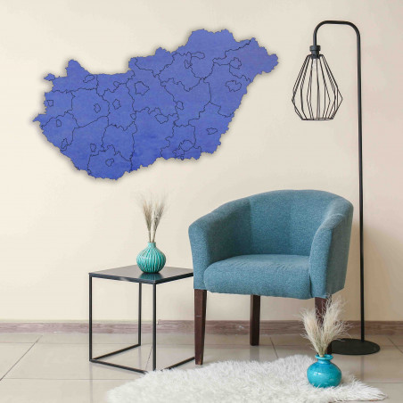 Hartă de perete din lemn a Ungariei - 40 bucăți | SENTOP M005